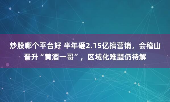 炒股哪个平台好 半年砸2.15亿搞营销，会稽山晋升“黄酒一哥”，区域化难题仍待解